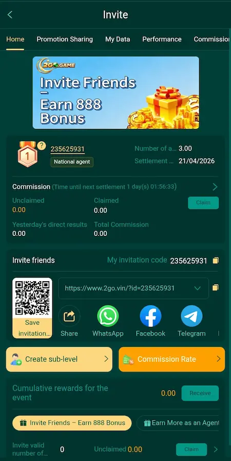 2GO Game login