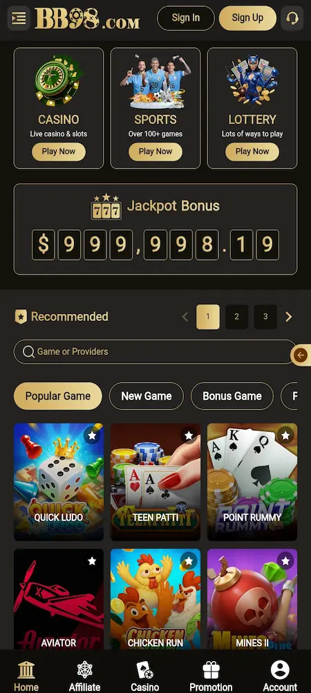 BB98 Game login