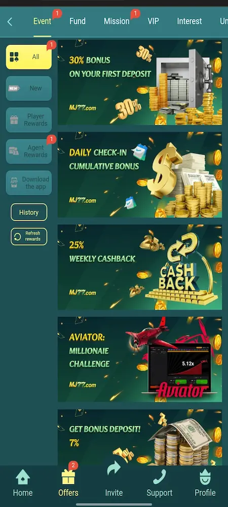 MJ77 Game login