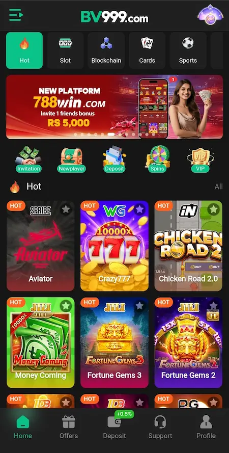 BV999 Game login
